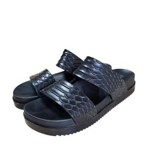 Melissa Baja East Black Platform Slides Sandals Womens Size 8 EU 39
